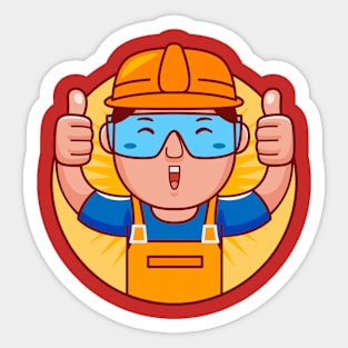 Engineer Man Sticker